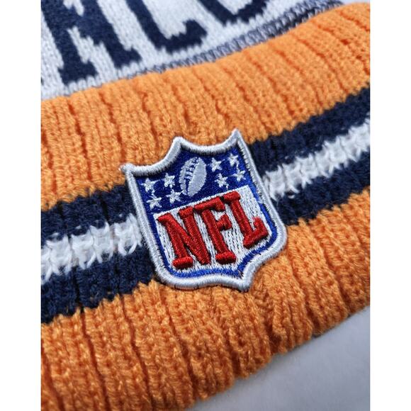 NWT Denver Broncos Sports Knit Pom Beanie Fleece Lining OSFA‎ Unisex - Picture 5 of 6